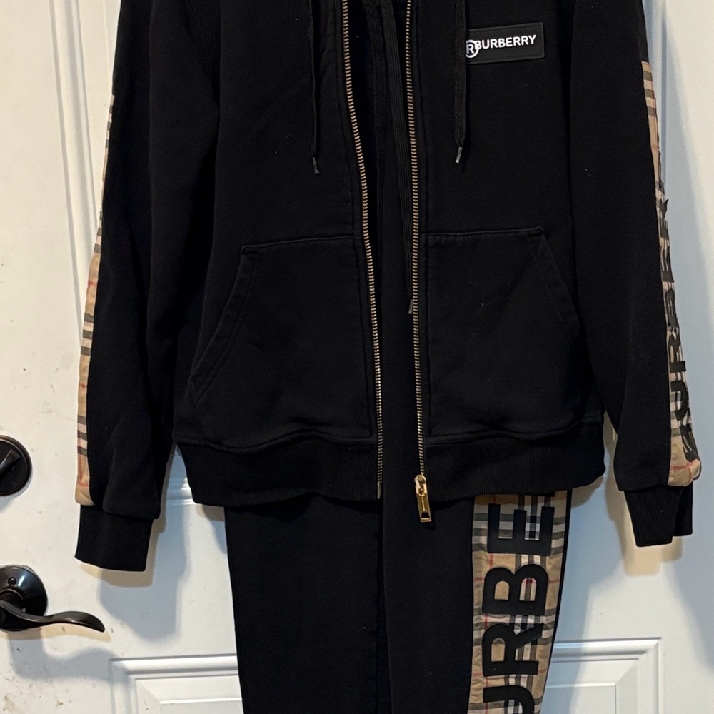 Burberry Black and Tan Pantsuit